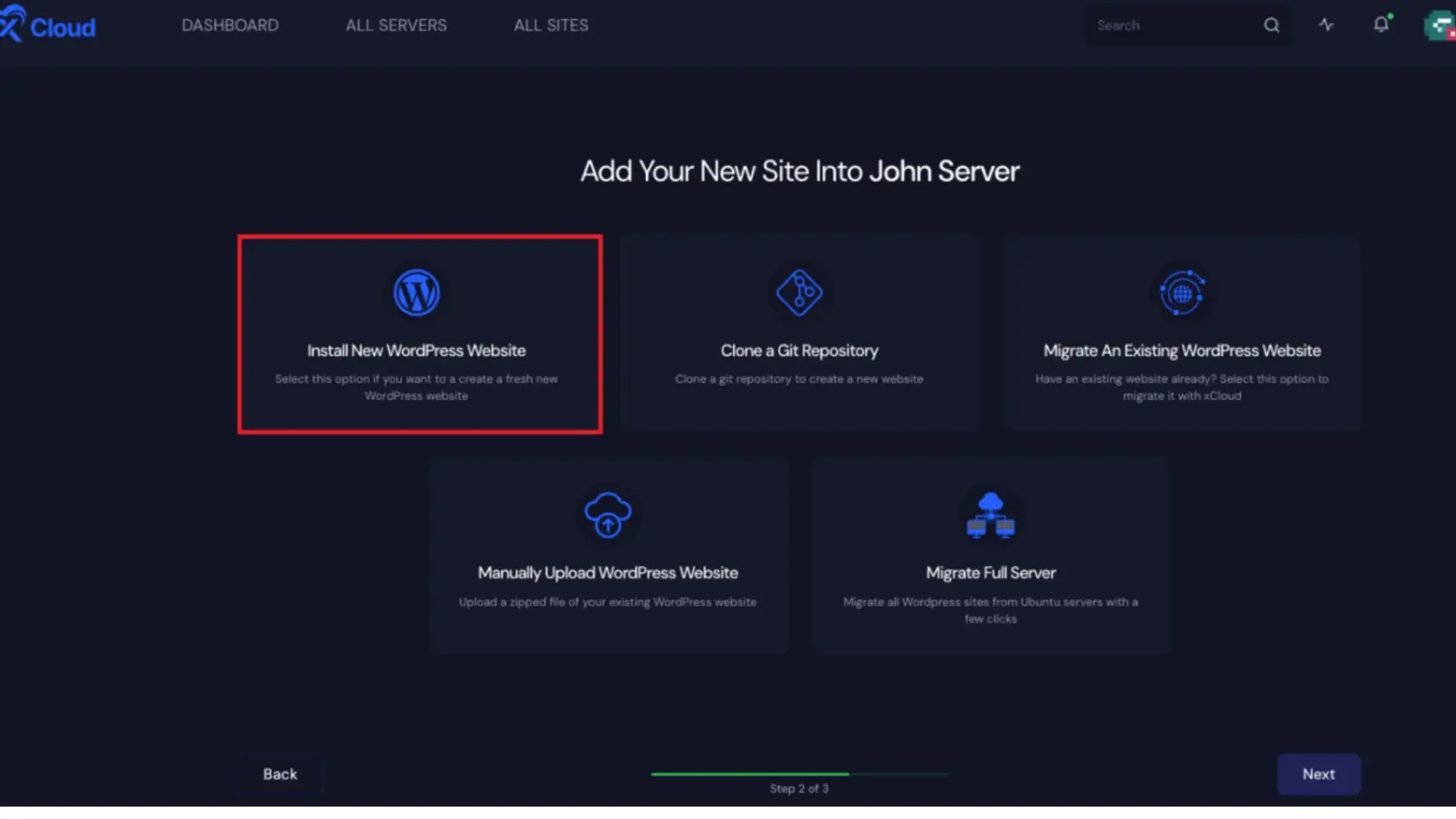 xCloud主機教學:創建網站 xCloud主機教學:創建網站